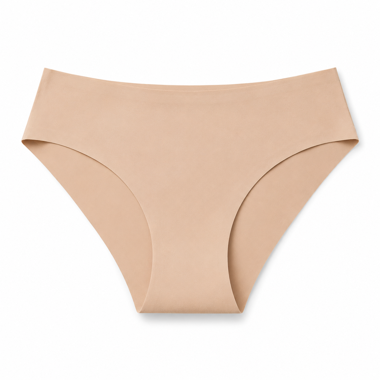 Calcinha sem costura nude sobre fundo branco