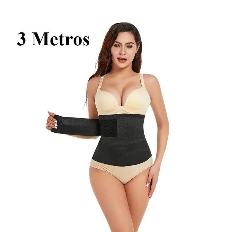 Cinta Shapewear Preta Leve E Transpirável Reduz Barriga Suporte Médio Para Vestir Sob Roupas